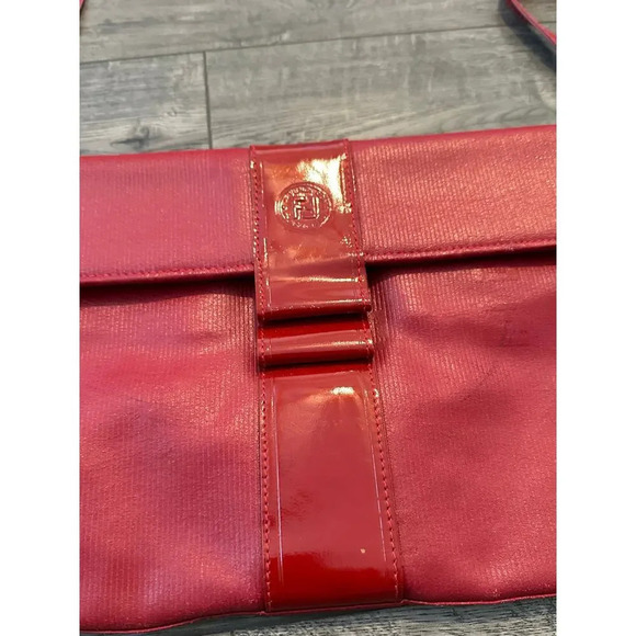 Fendi Red Leather rare handbag purse crossbody vintage - Picture 3 of 16